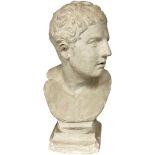 A Signed and Dated Plaster Bust of a Classical Figure