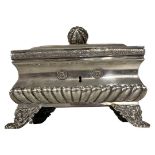 Early 19th Century German Walnut Finial Lockable Casket Box 468g