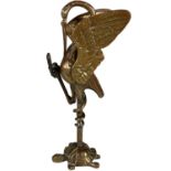 Gilt Bronze Figure of a Crane with Snake on a Turtle 14.5cm
