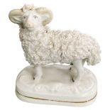 Early 19th Century Staffordshire Figure of a Ram 8cm