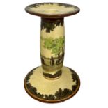 A Royal Doulton Series Ware Candlestick Depicting a Merrymaking Scene