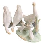 Collection of Four Nao Porcelain Figurines of Ducks or Geese