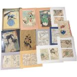 A Group of Seventeen Various Japanese Woodblock Prints