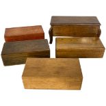 5 Wooden Cigar and Other Boxes