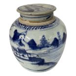 A 18th Century Chinese Blue and White Ginger Jar