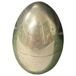 Novelty 18th Century Silver Nutmeg Grater Formed as an Egg