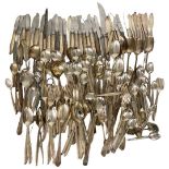 Large Quantity Silver Plated Carousel Cutlery