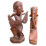 Two Wood carvings of Far East Holy Figures