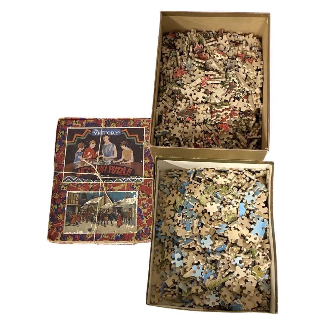 Two Large Boxed Vintage Victory Jigsaws and One Other.