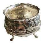 Victorian Decorative Embossed Silver Bonbon Dish, 159g. Birmingham 1893, Nathan & Hayes