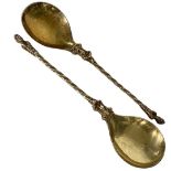 Pair of Victorian Silver Gilt Apostle Spoons 125g. London 1876, Charles Boyton