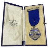 Cased Silver Enamel Medal Engraved "Bromley Kent Music Festival", 15g. Birmingham 1929 James Tiptaft