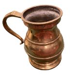 Bulbous Heavy Brass Tankard by Loftus, London, probably Early 19th Century