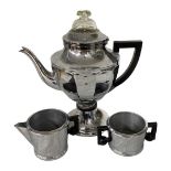 A Swan Brand Designer 'Mayfair' Stainless Steel Coffee Percolator Set