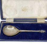 Cased Silver Seal Top Apostle Spoon, 33 g. London 1961 C J Vander Ltd.