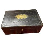 Victorian 19th Century Leather Writing Box by Briggs of London