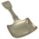 Early Victorian Silver Shovel Caddy Spoon. Birmingham 1846, George Unite