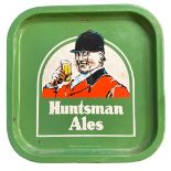 Vintage Enamelled Metal 'Huntman Ales' Advertising Tray 35cm