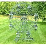 Large Decorative Steel Garden Lamp Unit Modelled as a Ferris Wheel