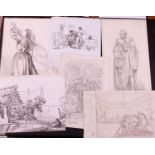 Folder of Old Master Drawings etc