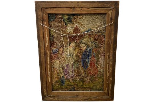 Large 19th Century Framed Hand Woven Italian Scene 59 x 84cm - Image 3 of 3