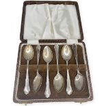 Cased Silver Tea Spoons, 50g.