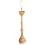 A Heavy Brass Standard Lamp.