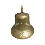 Massive Brass Ships Bell from the Crude Oil Tanker Harry R. Trapp.