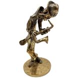 Quality "LOHE" Bronze of a musician playing a Saxophone