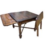 Victorian Extending Dining Table with X Stretchers and Barley Twist Legs