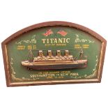 Large Titanic Wooden Wall Mounted Mural Plaque 91 x 60cm