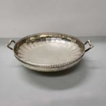 LARGE and Heavy Solid Silver Fruit Bowl by Edward Barnard and Sons 1923