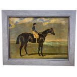 A Framed Print after J F Herring of Mango, winner of the St Leger in 1839. Mounted on Canvas.