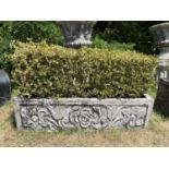 Pair of Large Stone Garden Troughs 120cm