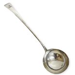 Large Georgian Solid Silver Ladle with Griffin Crest by John lamb 135 grams