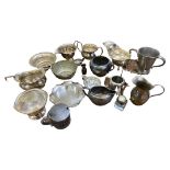 Large Mixed Lot of Silver plated items to include tankards and dishes