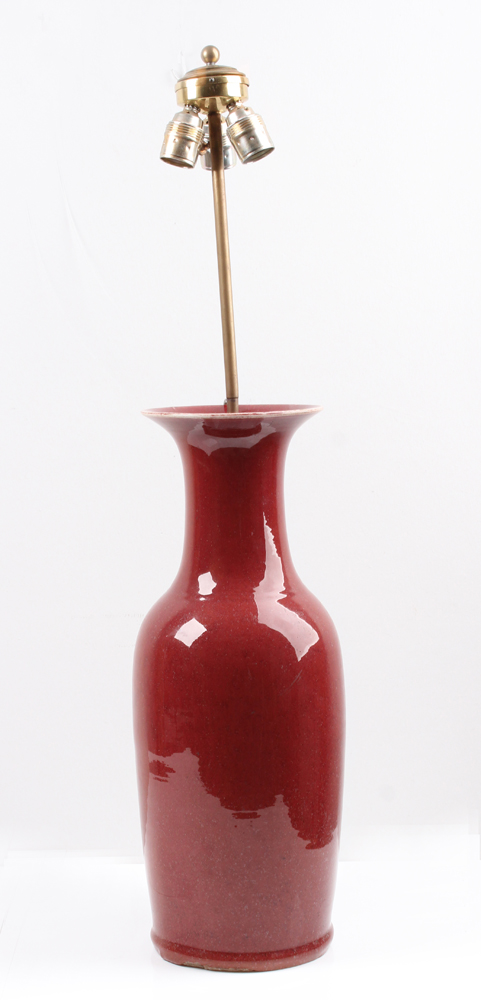 Vase. China, 19. Jh. Porzellan, rote - Image 2 of 4