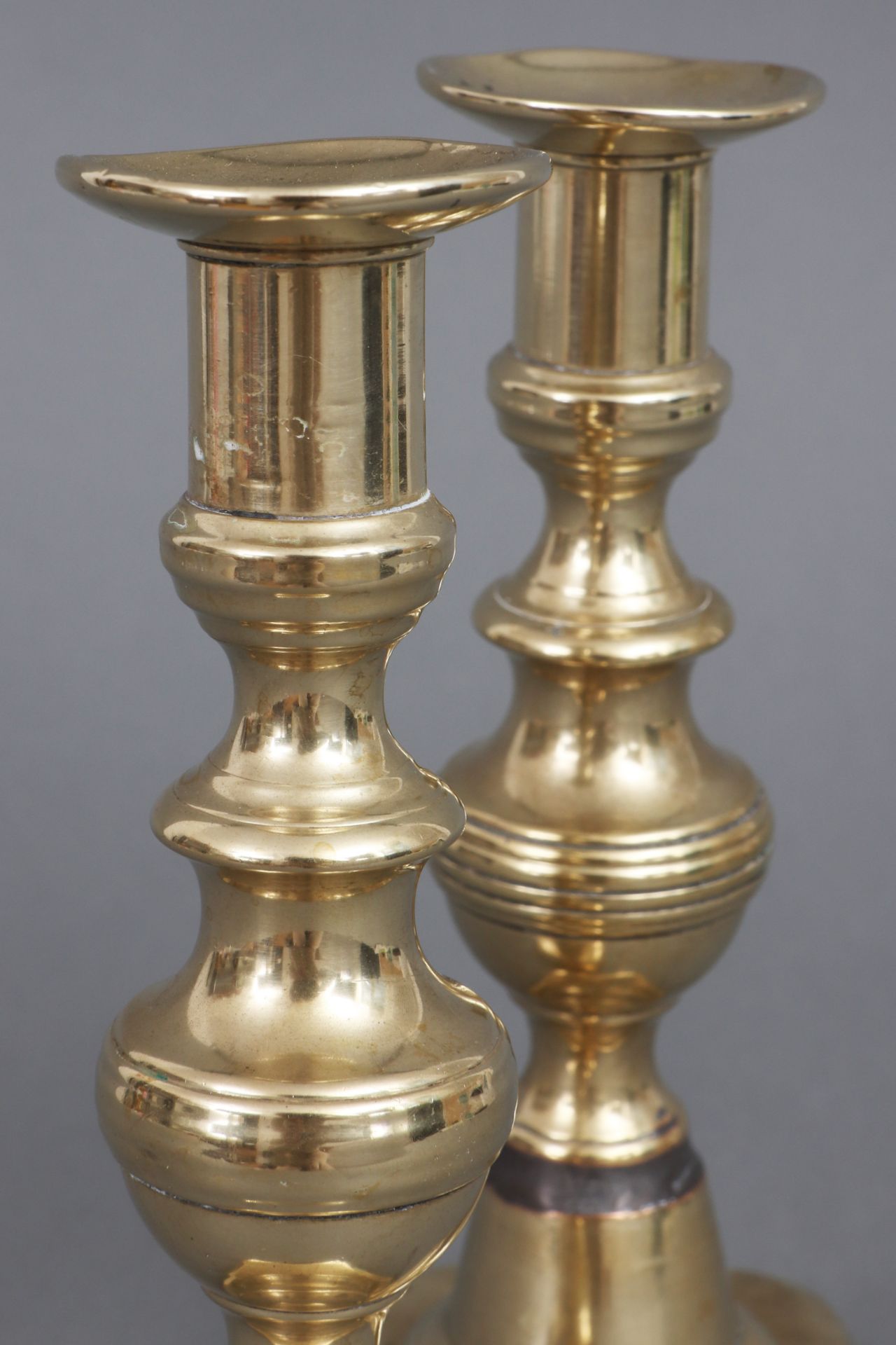 Paar englische Schiebeleuchter des 18./19. Jahrhunderts - Image 2 of 2