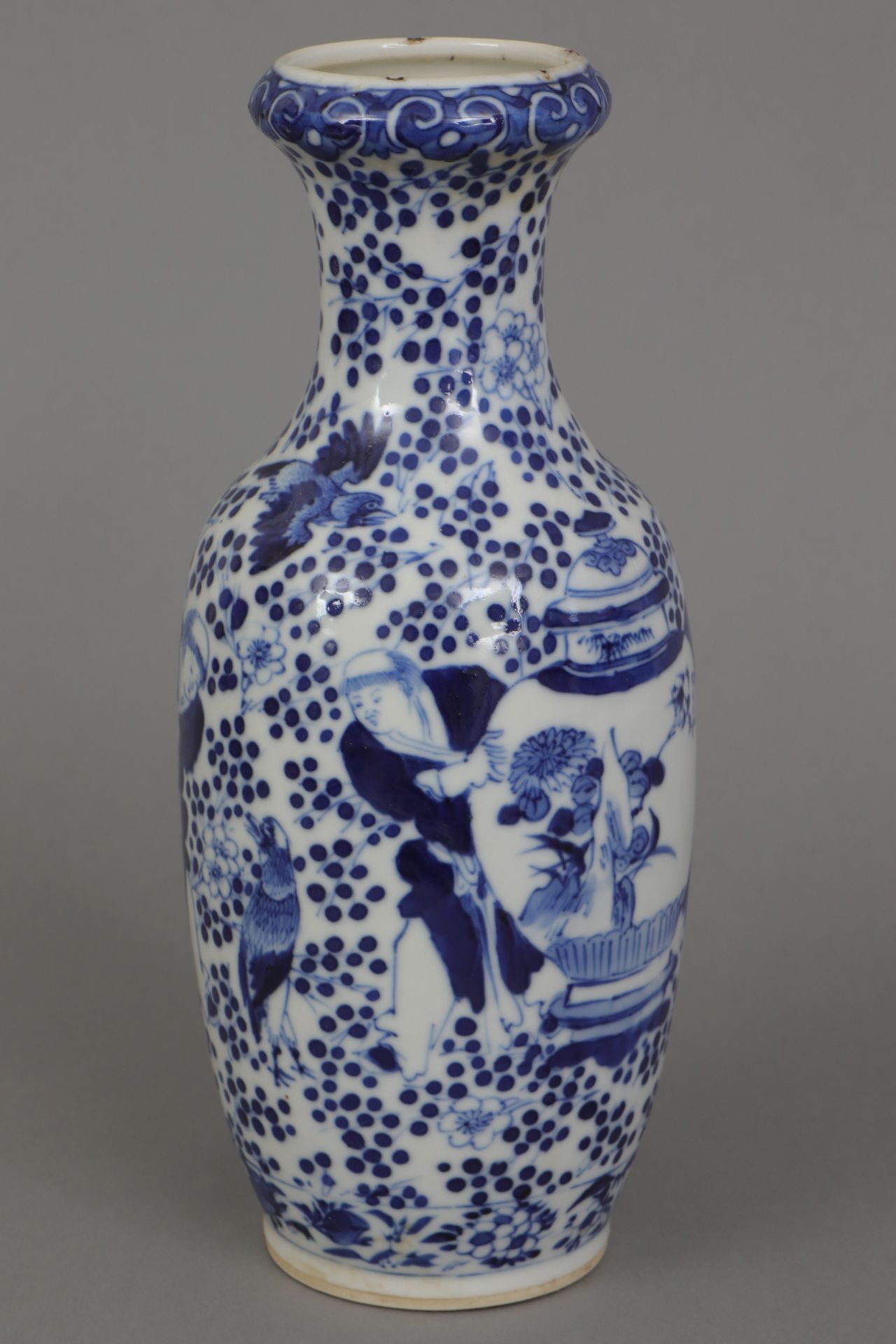 Chinesische Porzellanvase mit Blaumalerei - Image 3 of 6