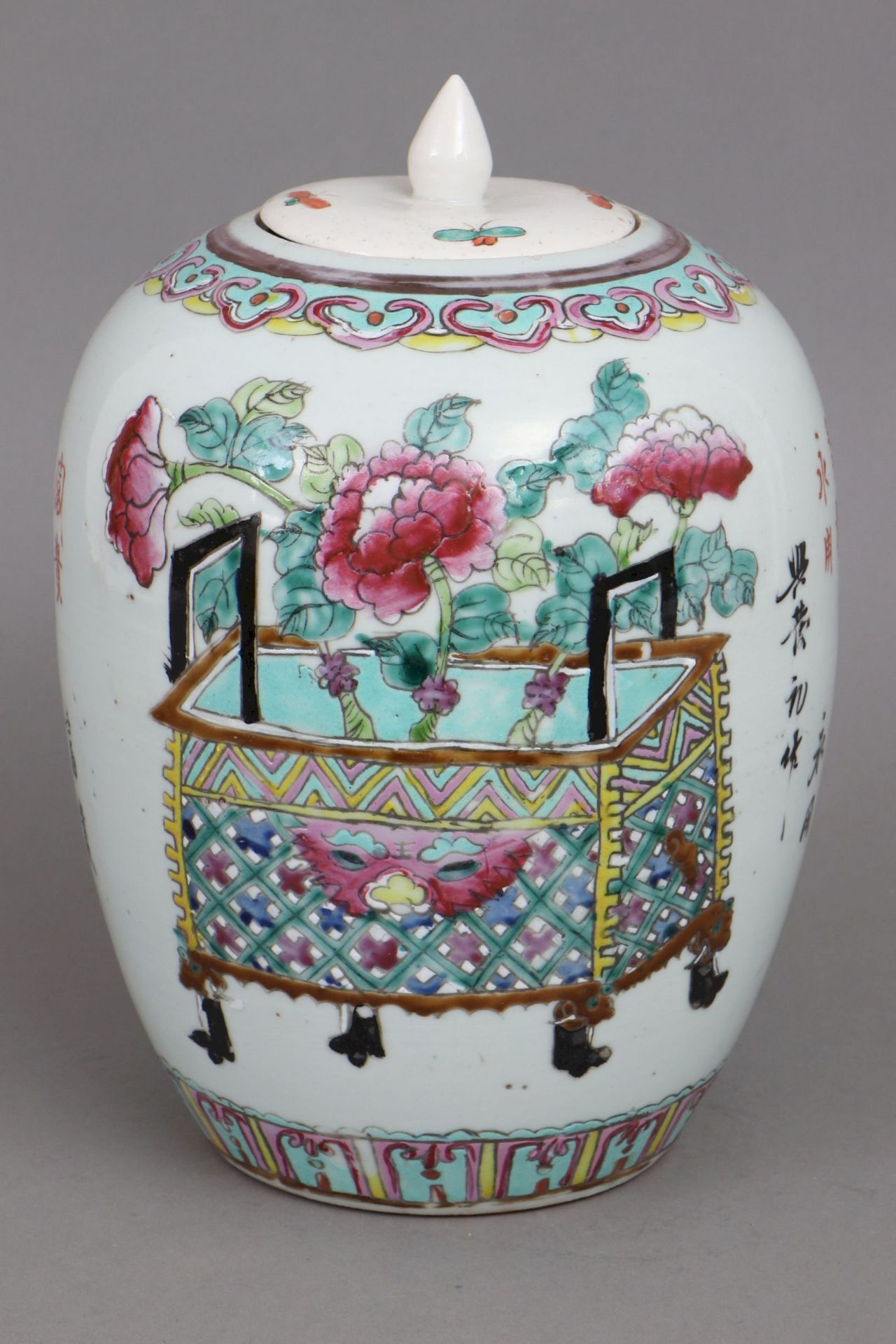 Chinesischer Porzellan Vorratsgefäß der Qing Dynastie