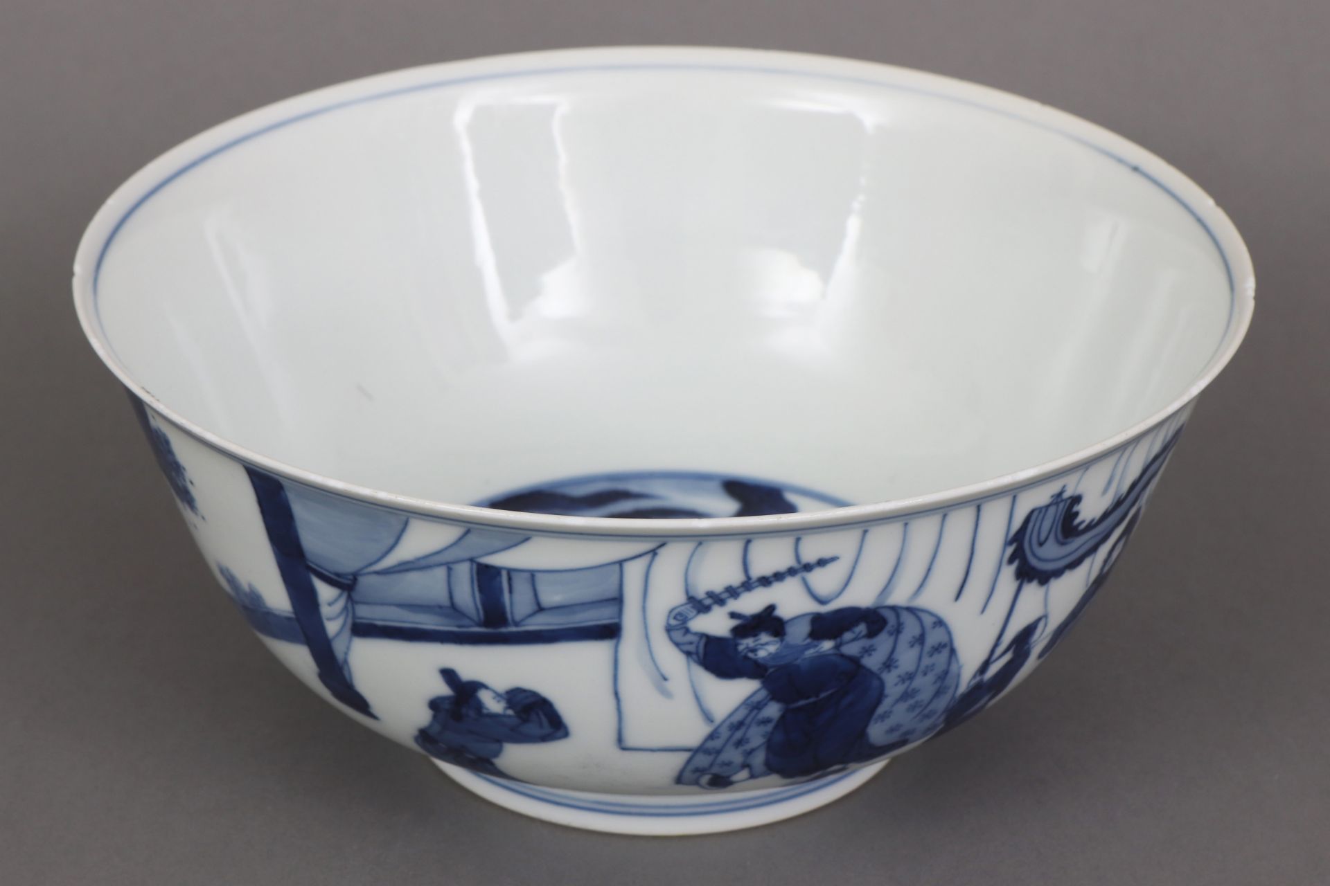 Chinesische Porzellankumme mit Blaumalerei