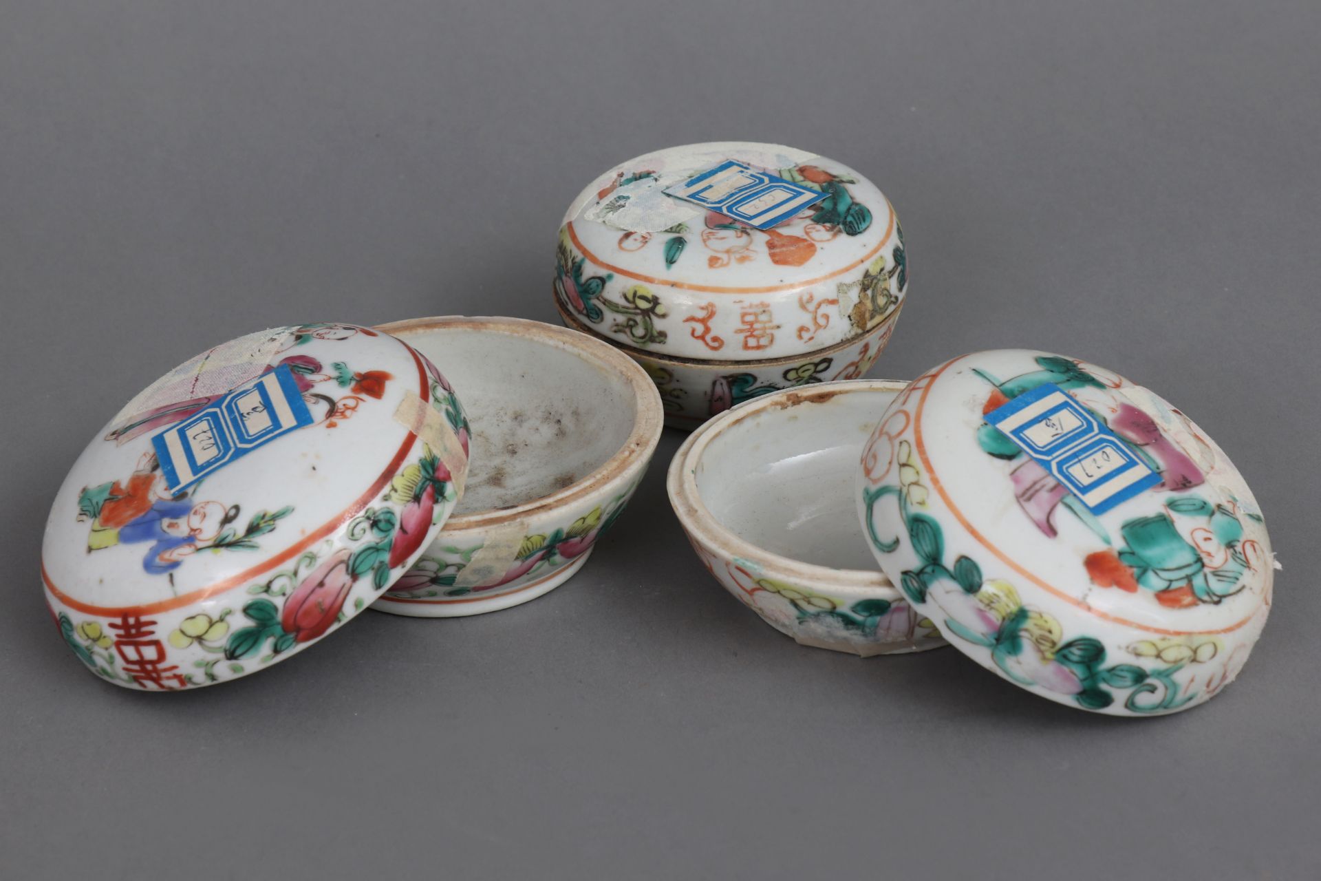 3 Chinesische Porzellan Deckeldosen - Image 2 of 5