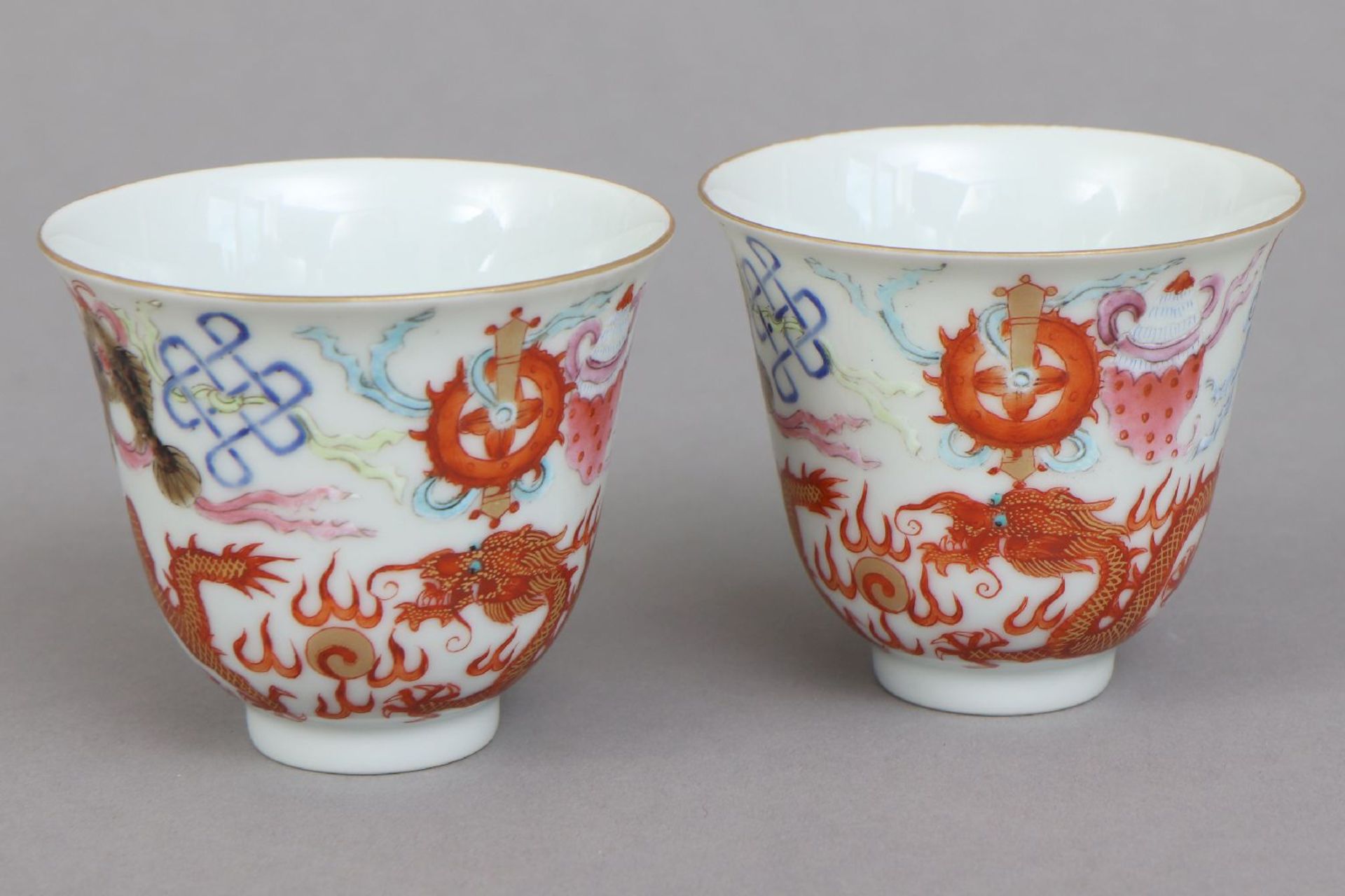 Paar chinesische Porzellankoppchen - Bild 2 aus 3