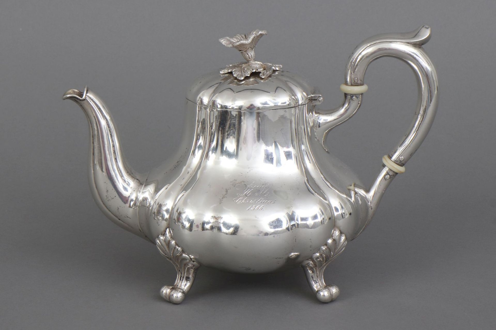 Silber Teekanne des Biedermeier