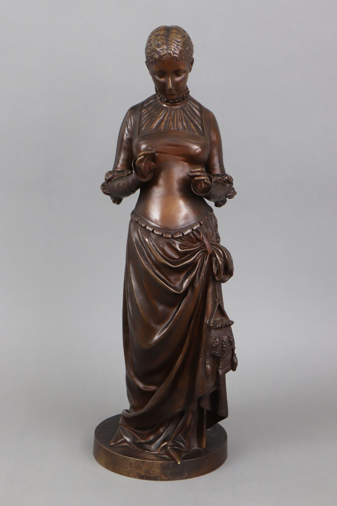 PIERRE MARIE FRANCOIS OGÉ (1849-1913) Bronzefigur ¨Marguerite¨ - Bild 2 aus 4