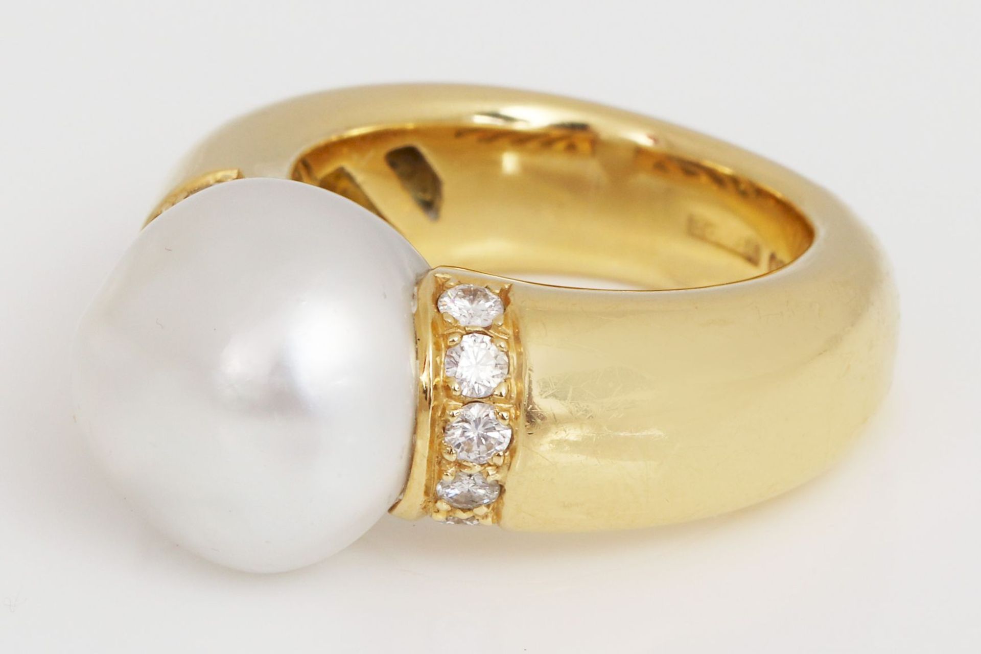 WEMPE Ring mit großer Biwa-Perle