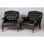 Paar RALPH LAUREN (Home) Ledersessel im Stile Chesterfield