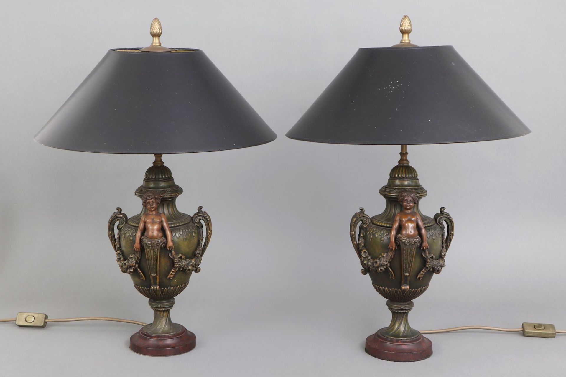 Paar Napoleon III. Tischlampen
