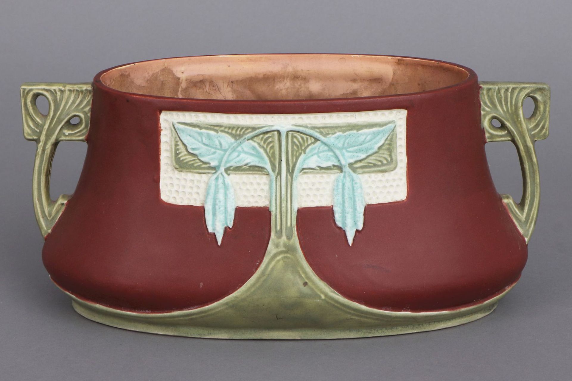Jugendstil Keramik Cachepot