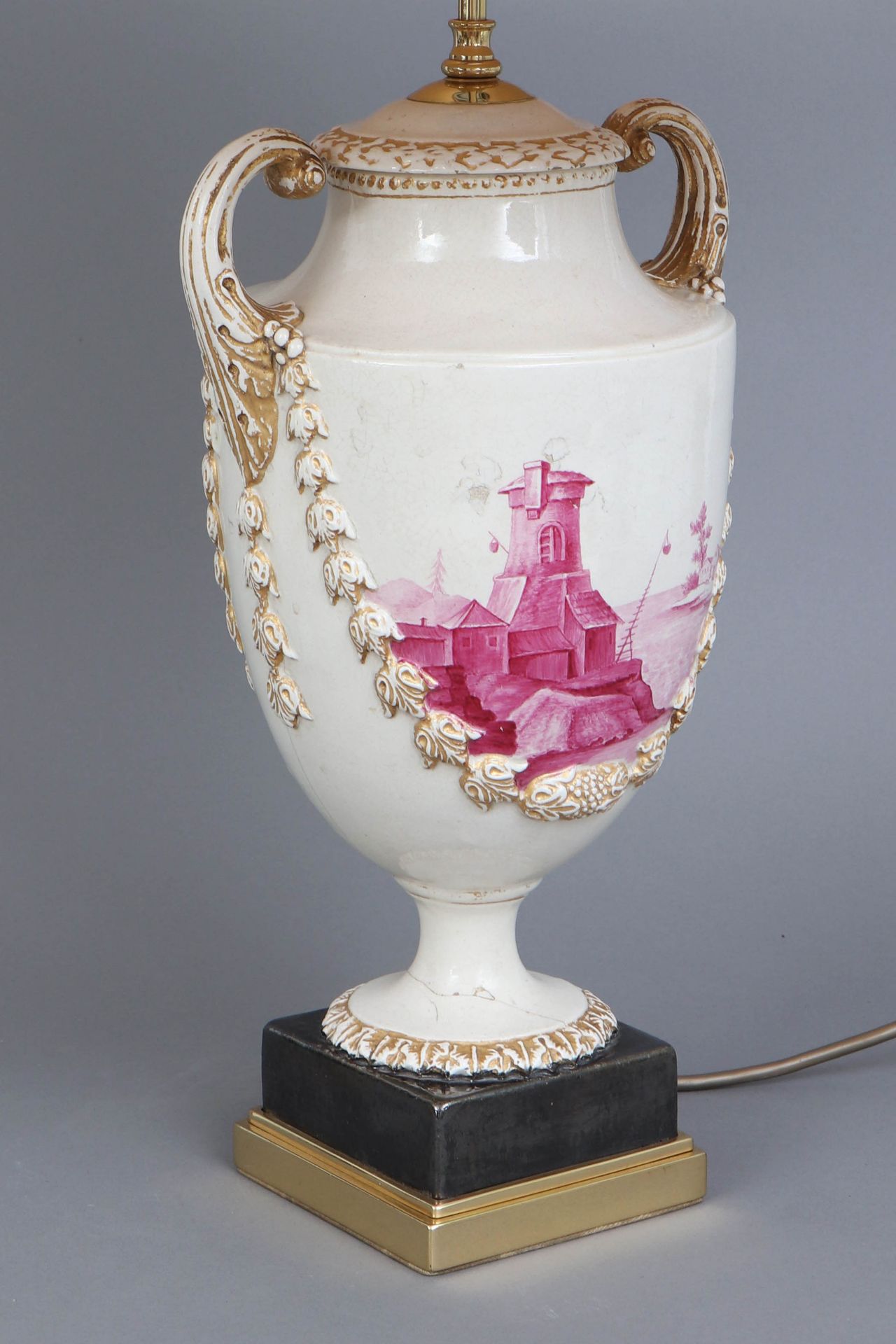 Tischlampe mit Fuß in Form einer Keramik Henkelamphore - Image 2 of 3